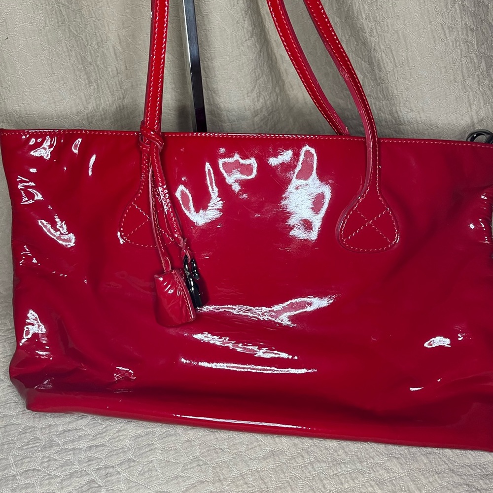 Celine Glossy Red Shoulder Bag